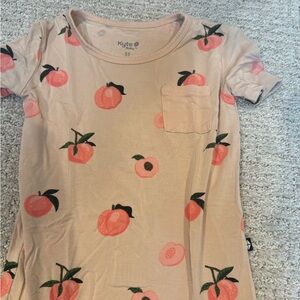 Kyte BABY Peach Patterned T-Shirt PJ set